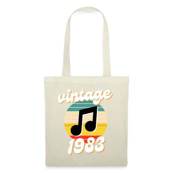 né millésime année 1983 idée cadeau années 80 - Sac en tissu - nature - Devant