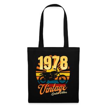 Motorcycle born in 1978 birthday 45 years biker - Tote Bag - black - Front