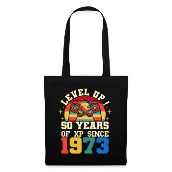 Niveau 50 1973 Anniversaire Gamer 50 ans - Sac en tissu - noir - Devant
