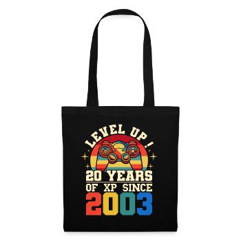 Level 20 2003 Birthday Gamer 20 years - Tote Bag - black - Front