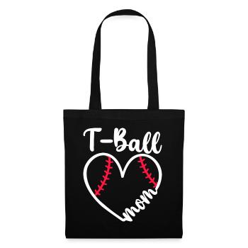Maman Joueuse De T-Ball Fan De Baseball - Sac en tissu - noir - Devant