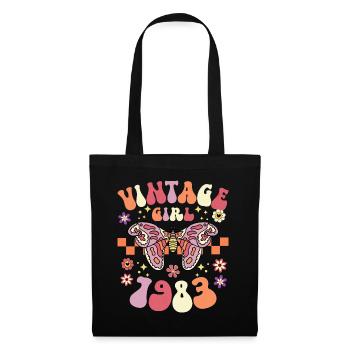 Groovy Et Rétro 1983 Femme 40 Ans Anniversaire - Sac en tissu - noir - Devant