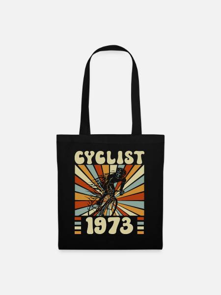 Cycling party born in 1973 50 years anniversary - Tote Bag - black