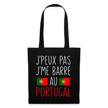 Voyage J'peux Pas J'me Barre Au Portugal - Sac en tissu - noir - Devant