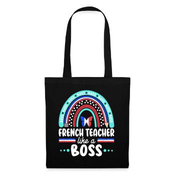 Humor French teacher As Boss Teacher - Tote Bag - black - Front
