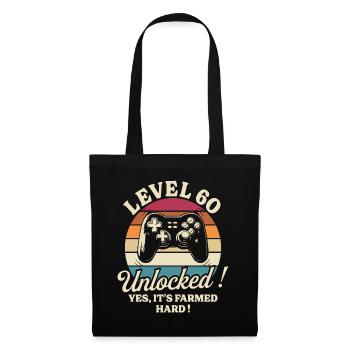 Player Level 60 Anniversary Gamer 60 Years - Tote Bag - black - Front