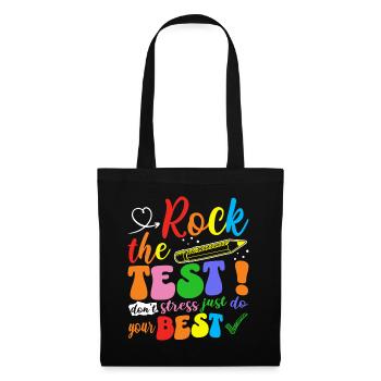 Phrase Motivation Examen Étudiant Enseignant - Sac en tissu - noir - Devant