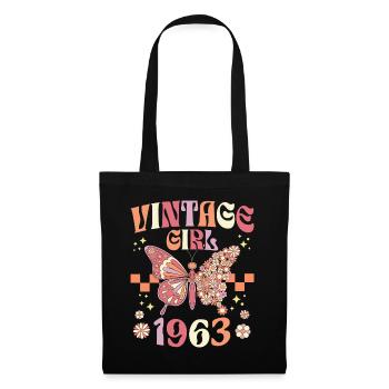 Fête Anniversaire Femme 1963 60 Ans Anniversaire - Sac en tissu - noir - Devant
