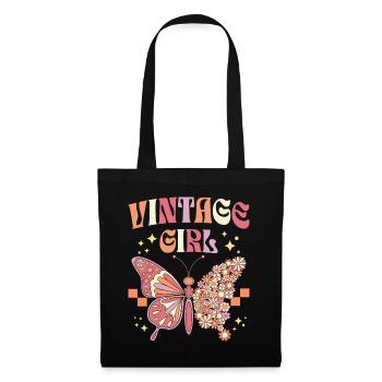 Woman mom retro style for vintage girl - Tote Bag - black - Front