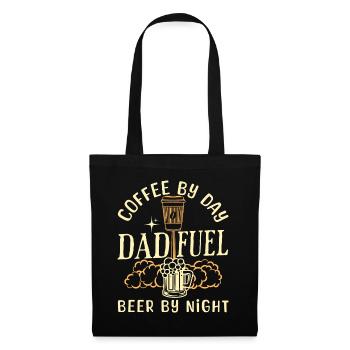 Humor Kaffee Bier Papa - Stoffbeutel - Schwarz - Vorne