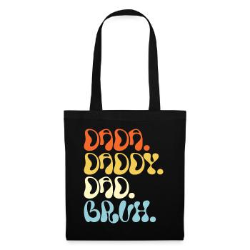 Dada Papa Bruh Vatertagsgeschenk 2023 - Stoffbeutel - Schwarz - Vorne