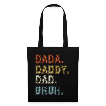 Dada Papa Bruh Vatertagsgeschenk 2023 - Stoffbeutel - Schwarz - Vorne