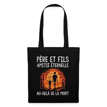 Père et fille amis pour la vie fête des pères cool - Sac en tissu - noir - Devant
