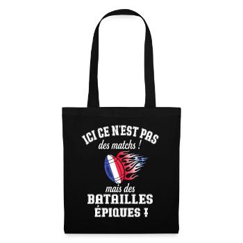 Humour Rugby France Supporter Joueur Rugby - Sac en tissu - noir - Devant