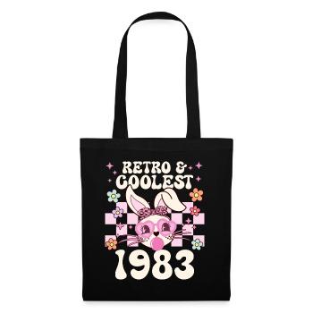 Rétro Cool Fille Née En 1983 40 Ans Anniversaire - Sac en tissu - noir - Devant