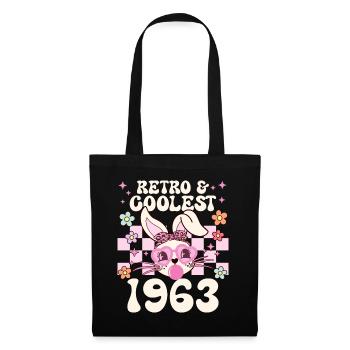 Rétro Cool Fille Née En 1963 60 Ans Anniversaire - Sac en tissu - noir - Devant