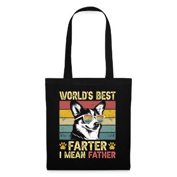 Vintage and Humorous Dog Daddy Dog Corgi - Tote Bag - black - Front