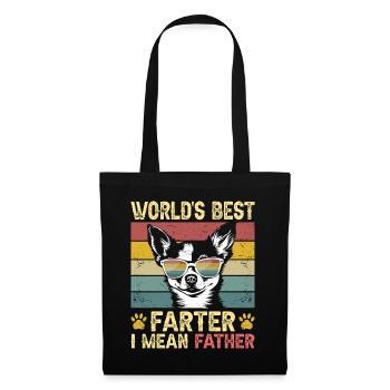 Vintage Dog Humorous Daddy Dog Chihuahua - Tote Bag - black - Front