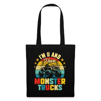 Monster Truck Car 11 Jahre Jubiläum - Stoffbeutel - Schwarz - Vorne