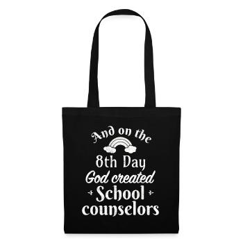 And on the 8th day God created School counselors - Stoffbeutel - Schwarz - Vorne