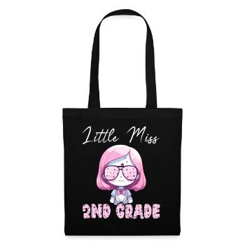 Premier Jour École Classe CE1 Rentrée Fille - Sac en tissu - noir - Devant