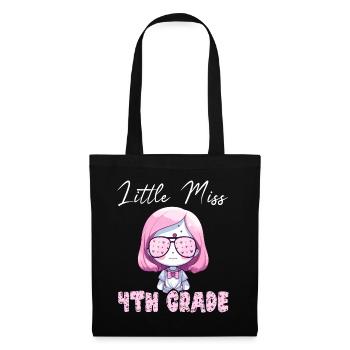 Premier Jour École Classe CM1 Rentrée Fille - Sac en tissu - noir - Devant