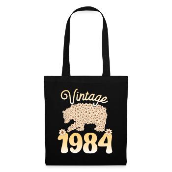 Ours 1984 Fête Anniversaire Femme 40 Ans - Sac en tissu - noir - Devant