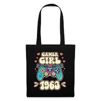 Geek Girl Level 60 Geburtstag Gamer 60 Jahre - Stoffbeutel - Schwarz - Vorne