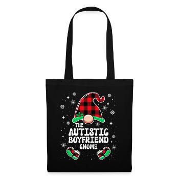 Christmas Family Gnome Autistic Boyfriend - Tote Bag - black - Front