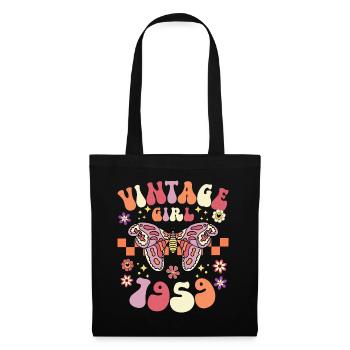 Vintage Année 1959 Fête Anniversaire Femme 65 Ans - Sac en tissu - noir - Devant