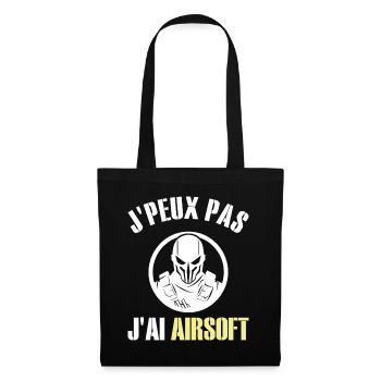 Je Peux Pas J'Ai Airsoft Humour Airsofteur - Sac en tissu - noir - Devant