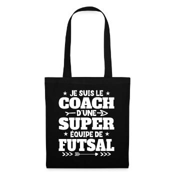 Super Coach Cadeau Pour Coach De Futsal - Sac en tissu - noir - Devant