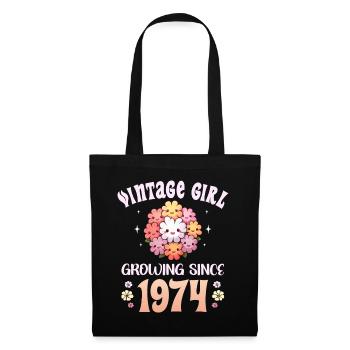 Vintage Year 1974 Birthday Woman 50 Years - Tote Bag - black - Front