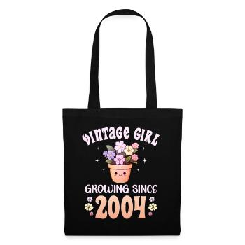 Vintage Year 2004 Birthday Woman 20 Years - Tote Bag - black - Front