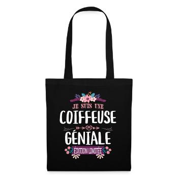 Femme Édition Limitée Coiffeuse Géniale - Sac en tissu - noir - Devant