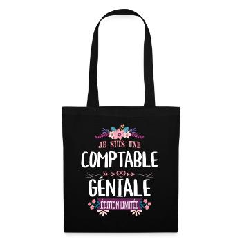 Femme Édition Limitée Comptable Géniale - Sac en tissu - noir - Devant