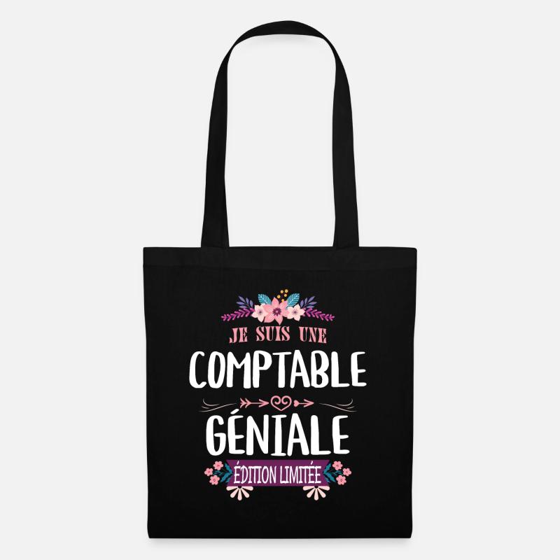 Femme Édition Limitée Comptable Géniale - Sac en tissu - noir