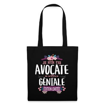 Femme Édition Limitée Avocate Géniale - Sac en tissu - noir - Devant