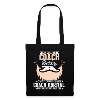 Barbe Humour Coach Barbu - Sac en tissu - noir - Devant
