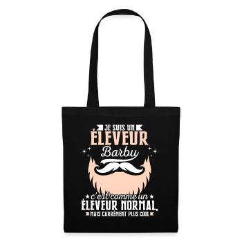 Barbe Humour Éleveur Barbu - Sac en tissu - noir - Devant