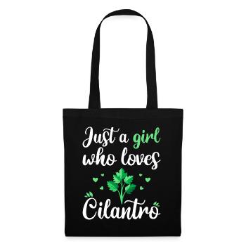 Humor Woman Girl Who Loves Cilantro - Tote Bag - black - Front