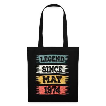 Légende 50 Ans 1974 Mai 50 Ans Anniversaire - Sac en tissu - noir - Devant