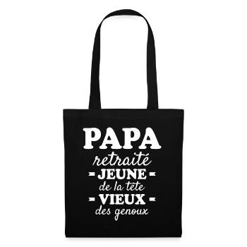 Humor Father's Day Retired Dad - Tote Bag - black - Front