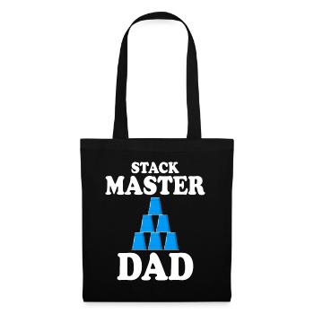 Tassen Stapler Sport Stapeln Papa - Stoffbeutel - Schwarz - Vorne