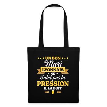 Mari Lyonnais Compagnon Humour Mari - Sac en tissu - noir - Devant