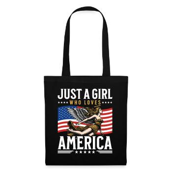 Girl America Independence 4th of July - Tote Bag - black - Front