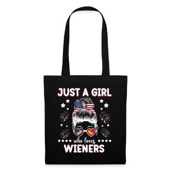Girl America Independence 4th of July - Tote Bag - black - Front