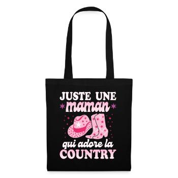 Femme Maman Danse Country Western - Sac en tissu - noir - Devant