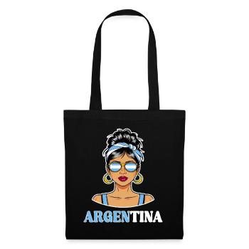 Drapeau Argentine Femme Argentine - Sac en tissu - noir - Devant