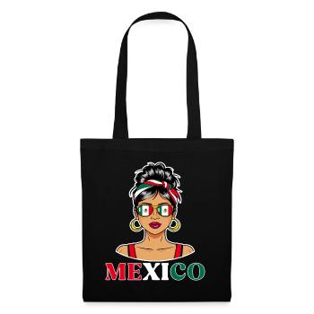 Drapeau Mexique Femme Mexicaine - Sac en tissu - noir - Devant